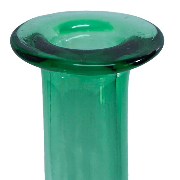 BOttiglia Vintage Green Italian Glass hand Blown Multi Opening large Carafe - Picture 8 of 9